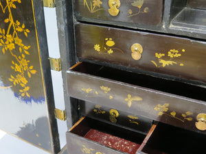 Opulent Chinese Collector's Cabinet on Stand