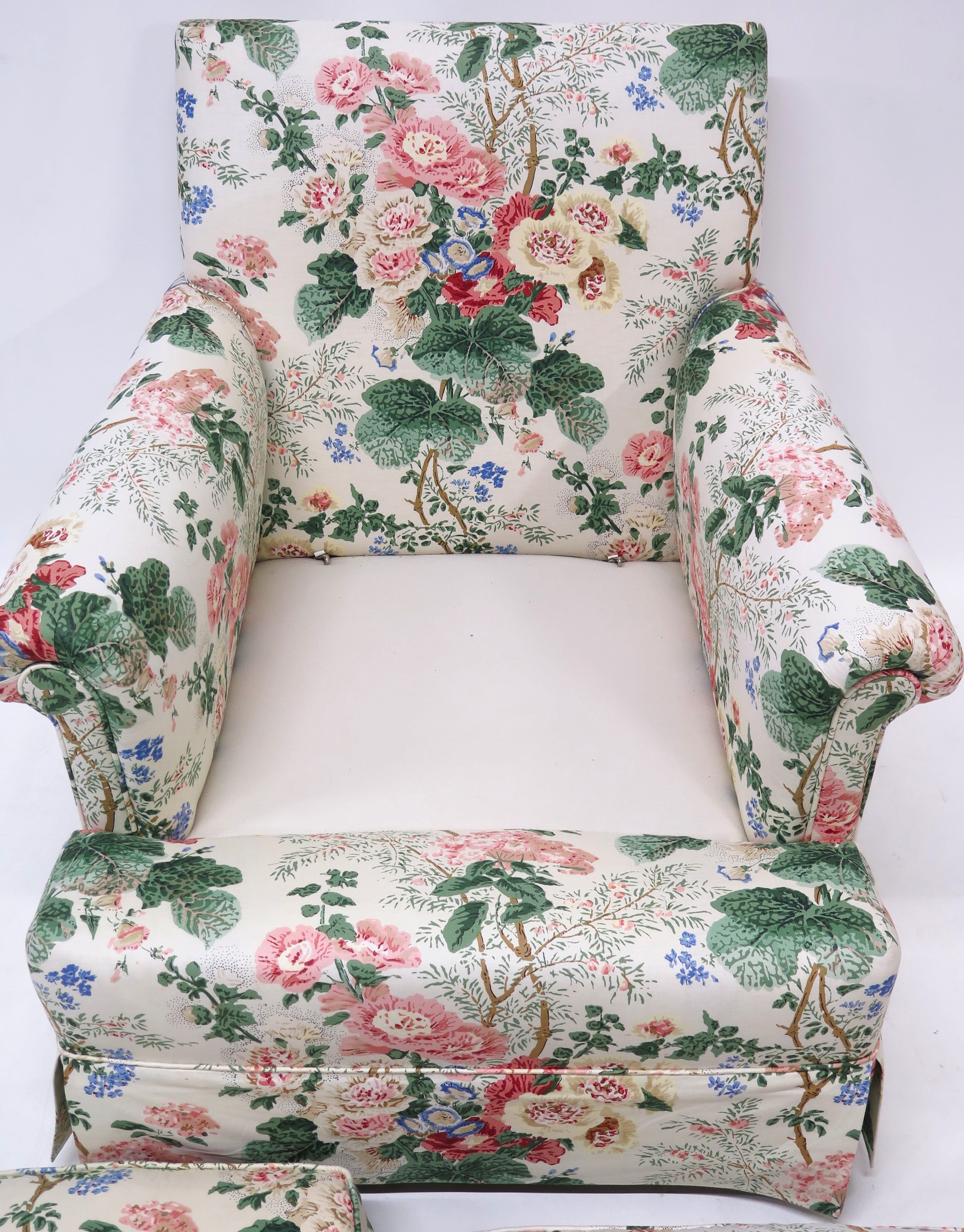 Down Filled Club Chair with Rolled Arms
