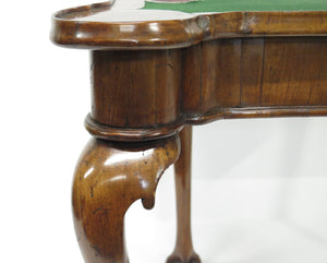 George II Walnut Carved Game Table