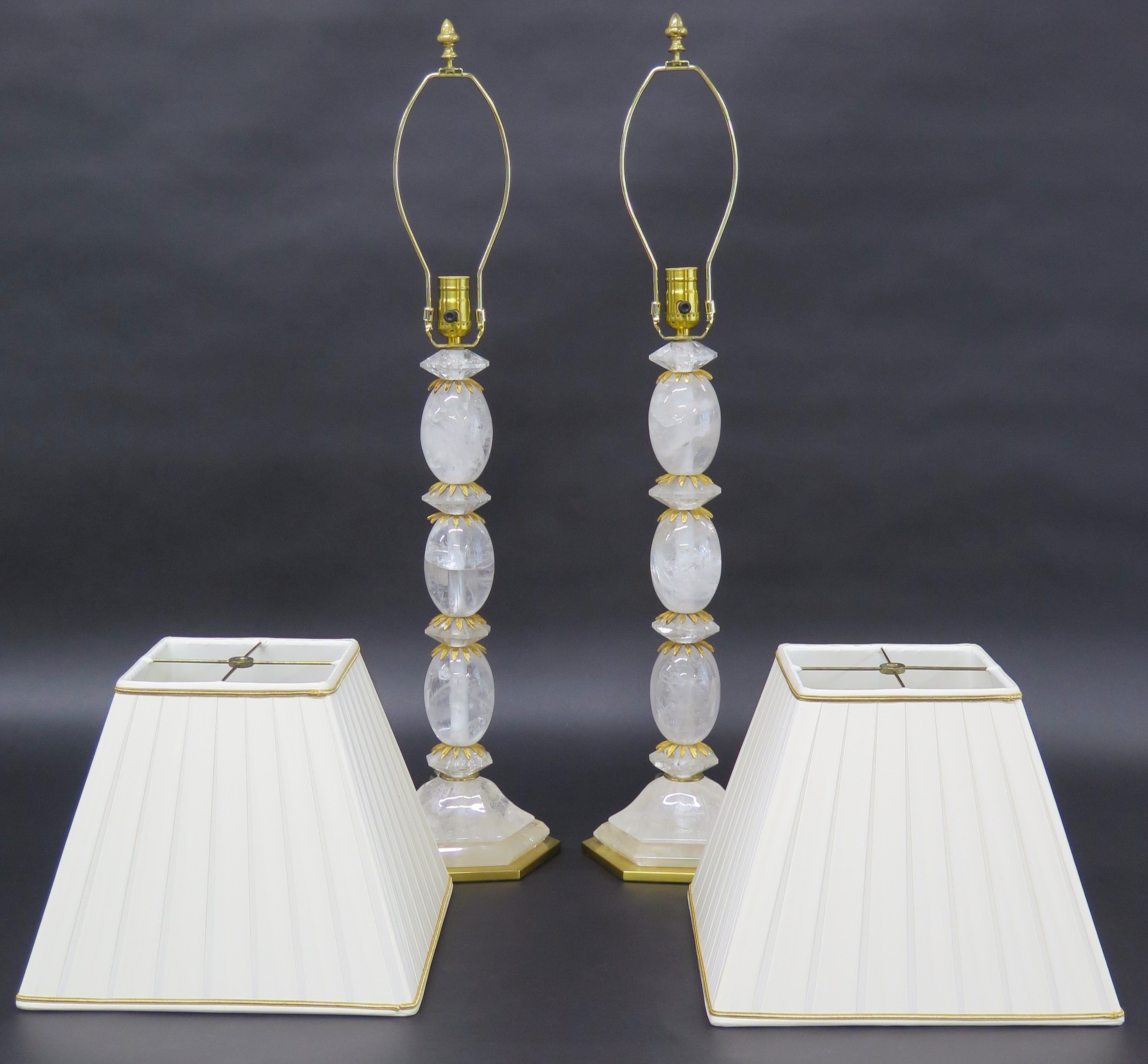 A Pair of Rock Crystal Lamps