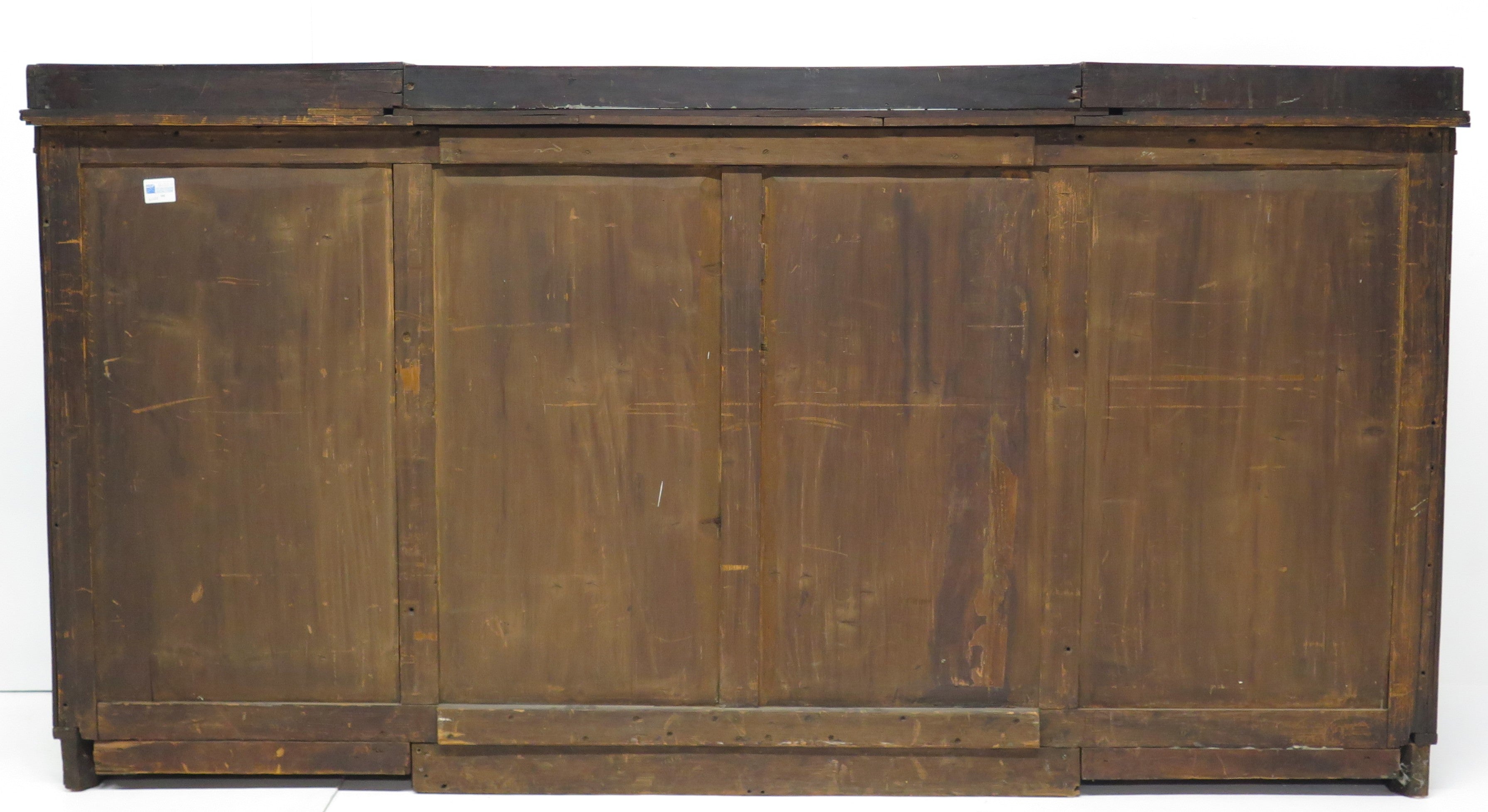 English Regency Brass Inlaid Mahogany and Ebony Cabinet