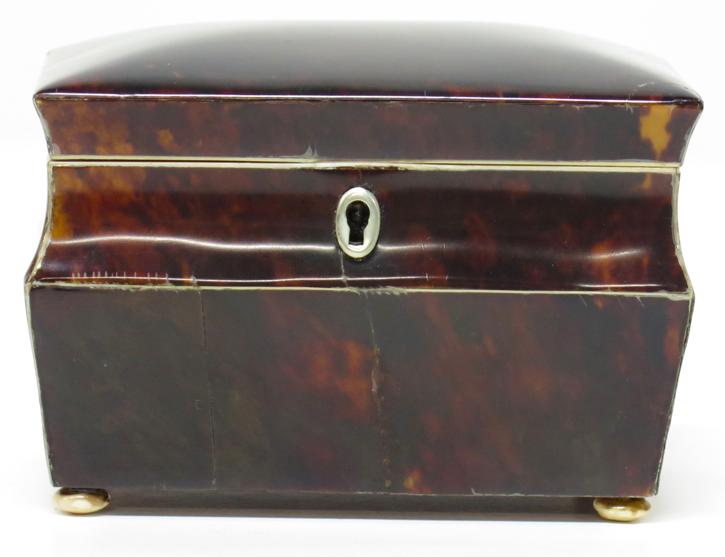 English Regency / George IV Tortoise Shell Tea Caddy – Nick Brock Antiques