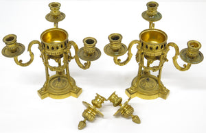 A Pair of Finely Cast and Chased Louis XVI Ormalu Four-Light Cassolette