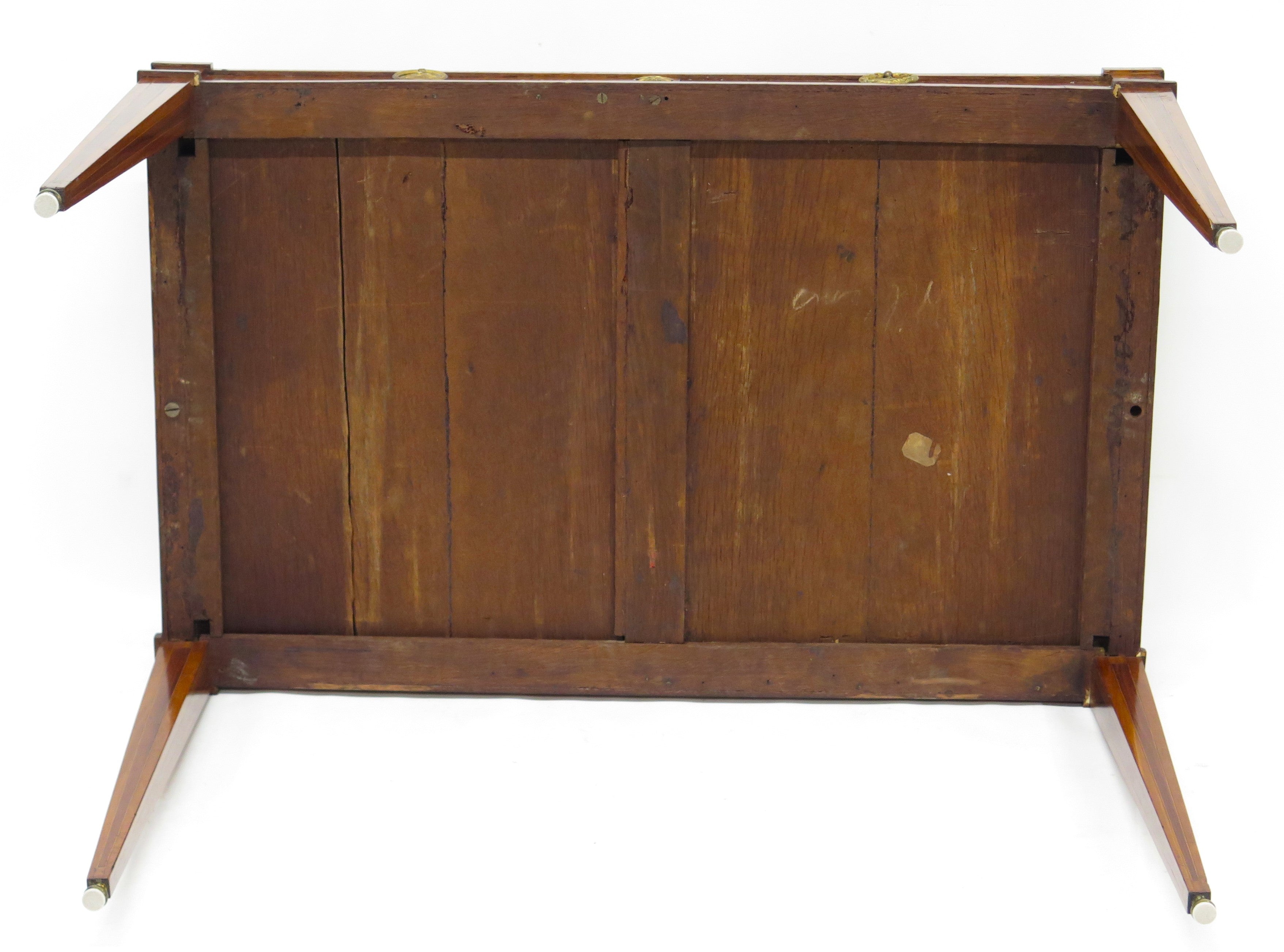 A Late 18th / Early 19th Century Dutch Marquetry Inlaid Veneered Silver Table