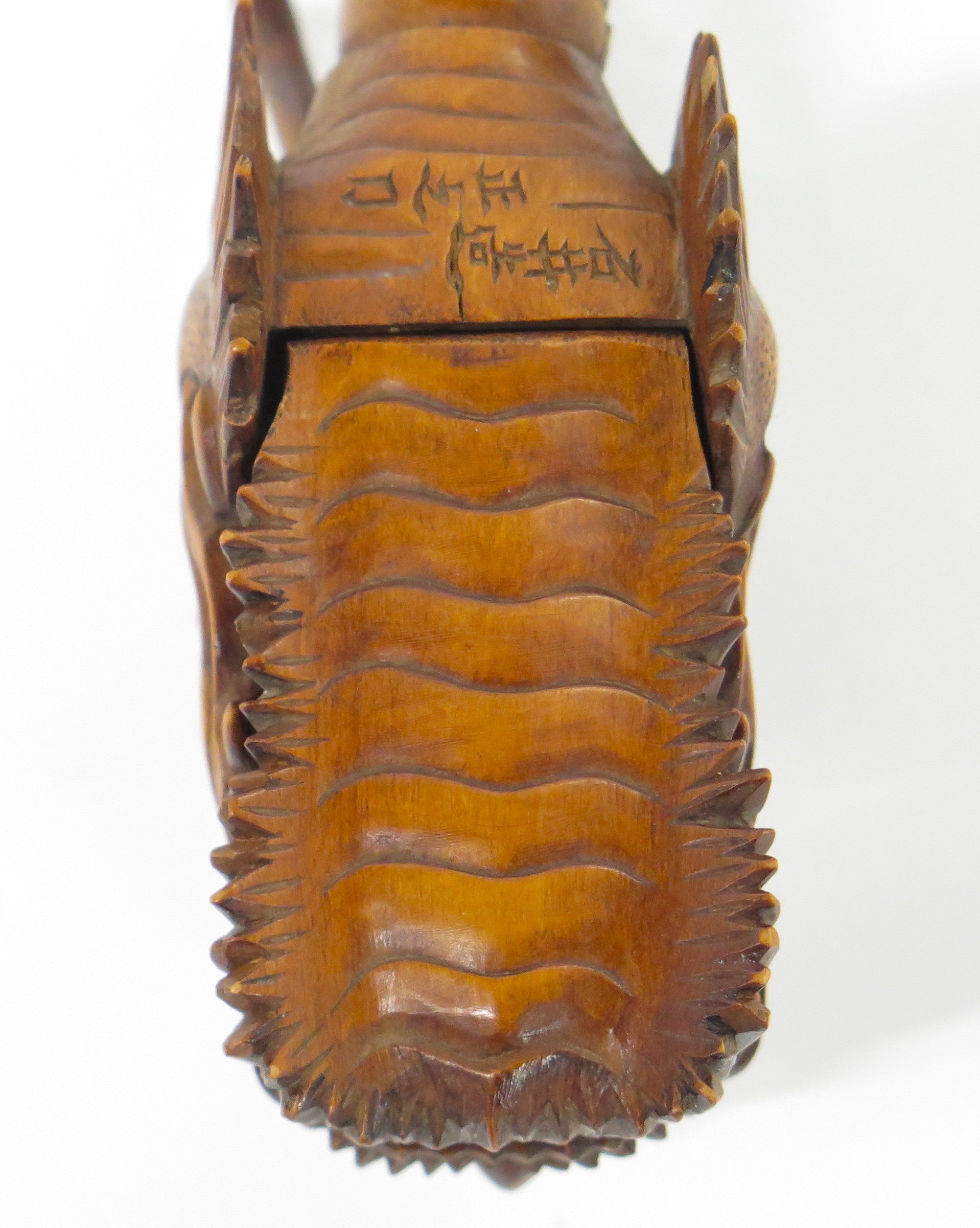 Antique Japanese Carved Boxwood Jizia-Okimono of a Dragon