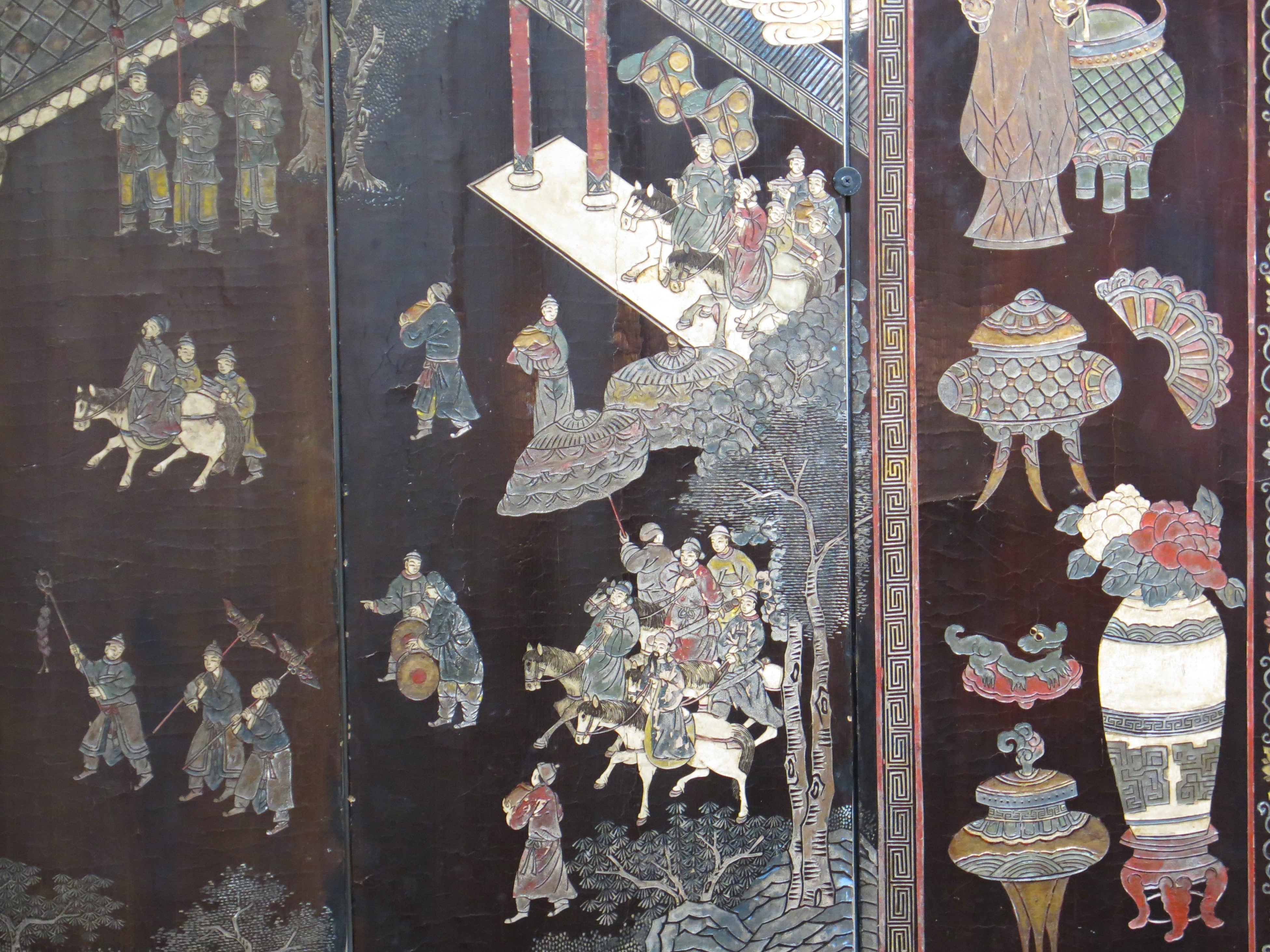 Chinese Coromandel 8 Panel Screen