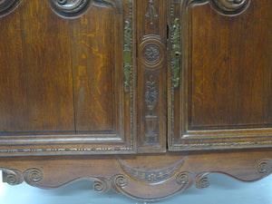 Louis XV Style French Provincial Buffet a Deux Corps