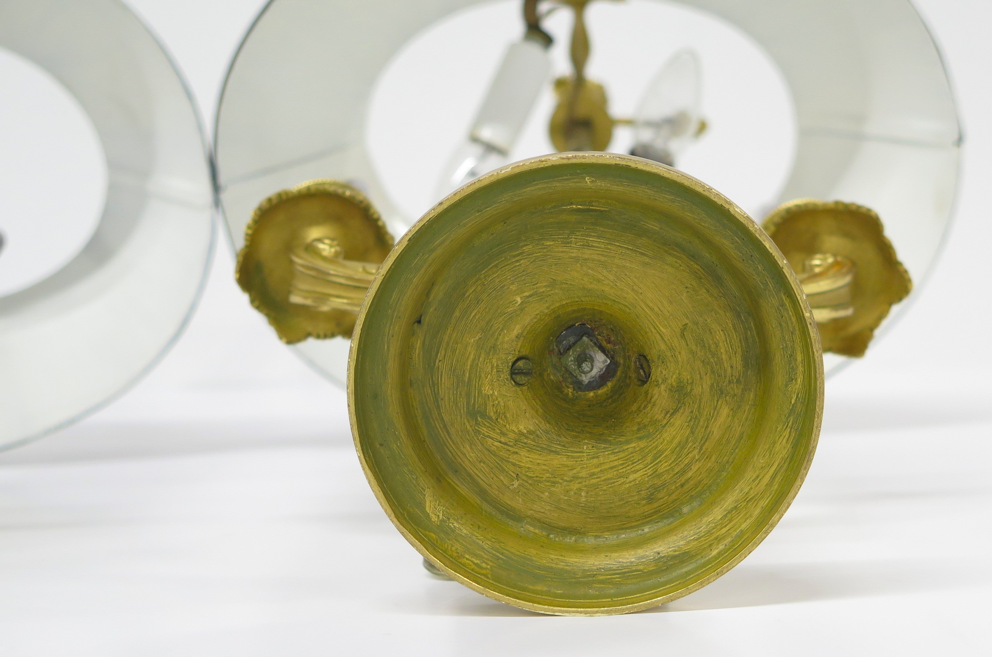 A Pair of Louis XV Style Ormolu Two-Light Bouillotte Lamps