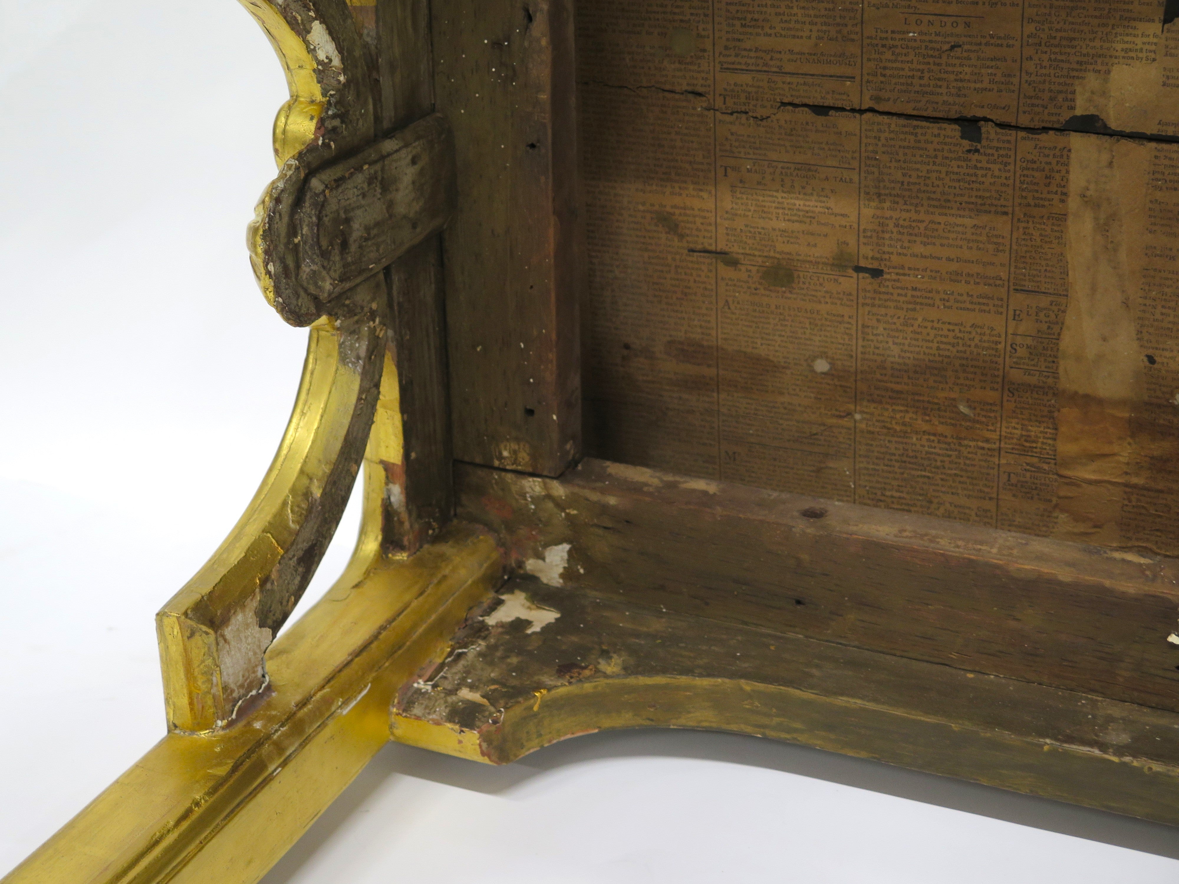 A George II Gilt Wood Carved Console Table