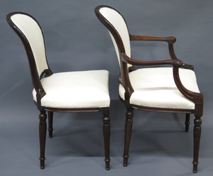 Set of Eight (8) George III Mahogany Dining Chairs