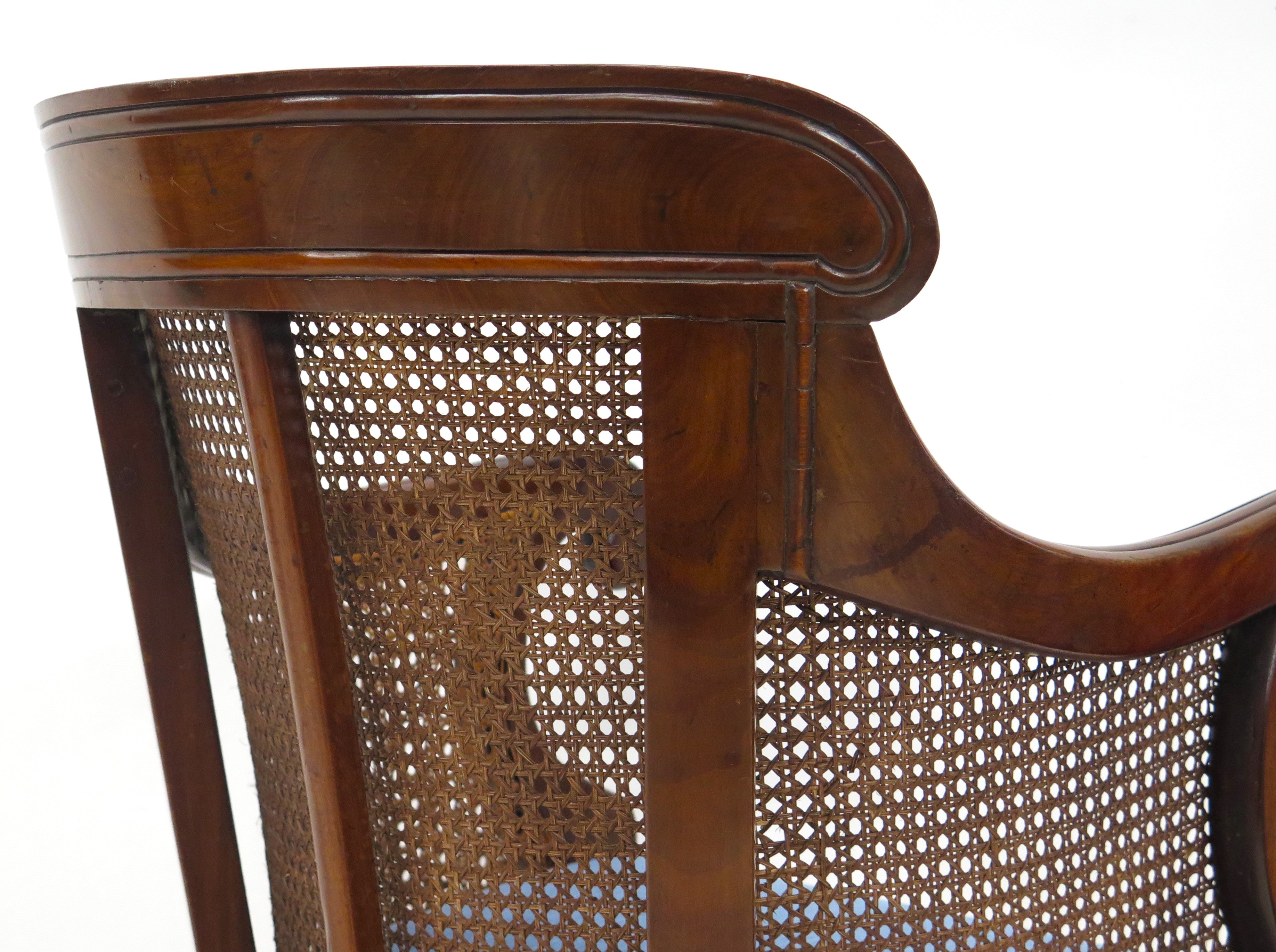 English Regency Mahogany Library Chair