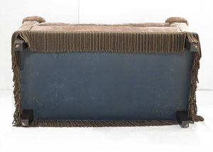 Pair of Mid-Century Suede Chesterfield Sofas by Dunbar