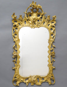 Early George III Rococo, Likely Irish, Elaborately Carved Giltwood Looking Glass / Mirror