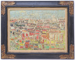 Oil on  Canvas of an  Abstract View of Rome by Andre Cottavoz ( French, 1922-2012 )
