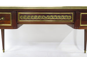 Late 19th Century Louis XVI Style Plum Pudding Mahogany Writing Desk