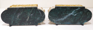 Pair of Carved Painted and Parcel Gilt Wall Brackets