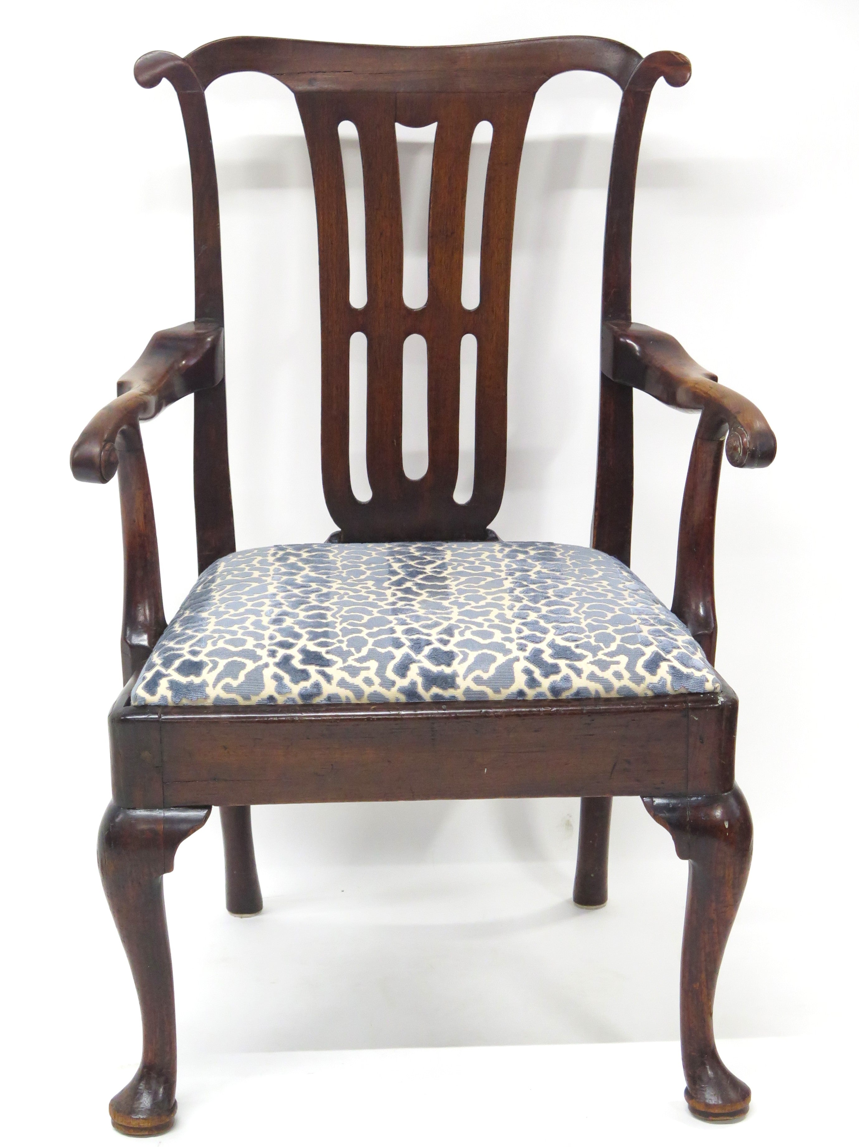 A George III Chippendale Style Mahogany Armchair