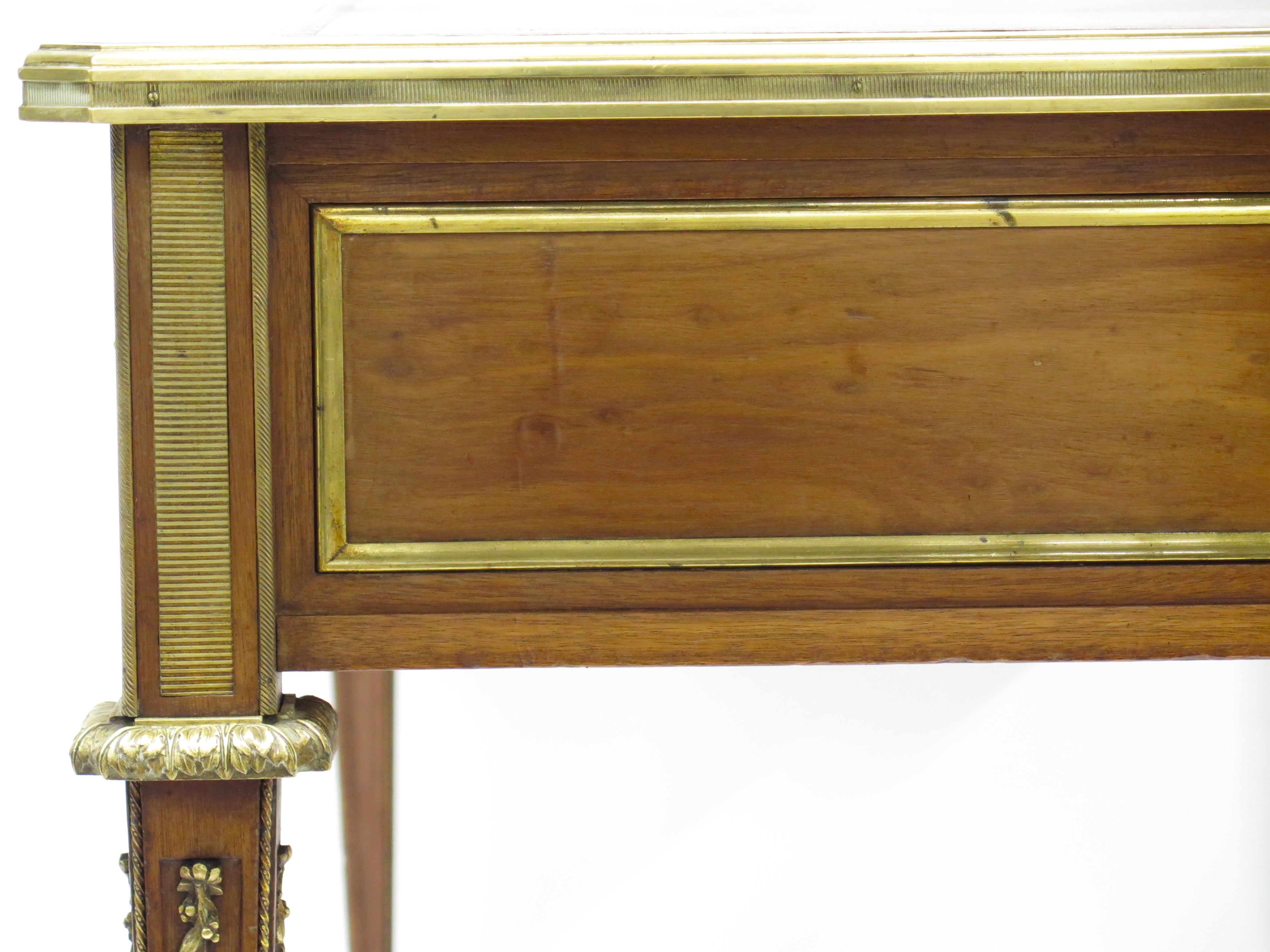 Late 19th Century Louis XVI Style Plum Pudding Mahogany Writing Desk