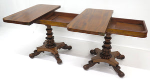 A Matched Pair of William IV Rosewood Games Tables
