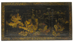 Early 19th Century Chinese Export Lacquered One Drawer Chinoiserie Sade Table