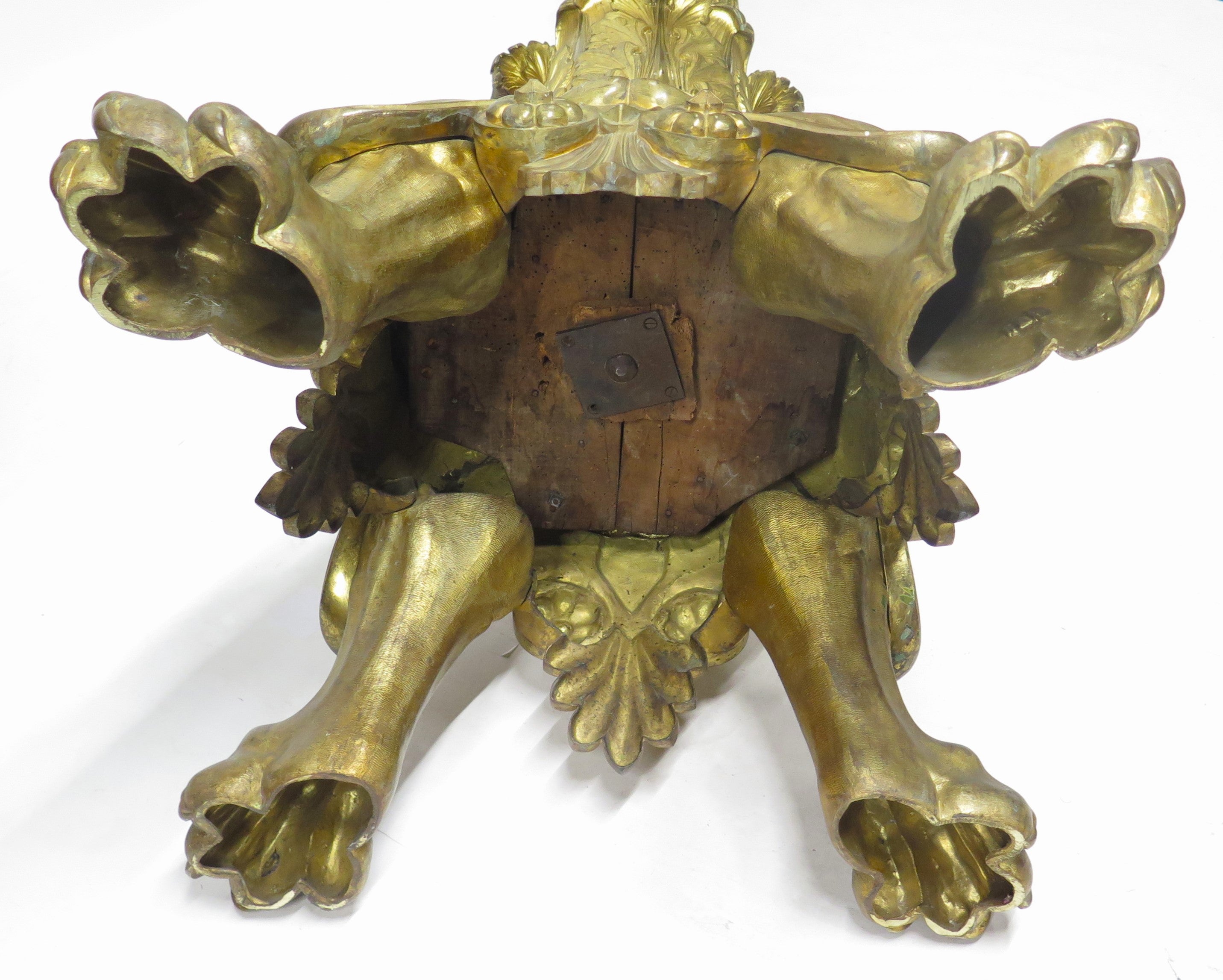 A Pair of Large, Impressive Mid-19th Century Gilt Bronze Torchieres