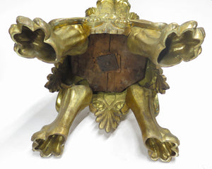 A Pair of Large, Impressive Mid-19th Century Gilt Bronze Torchieres