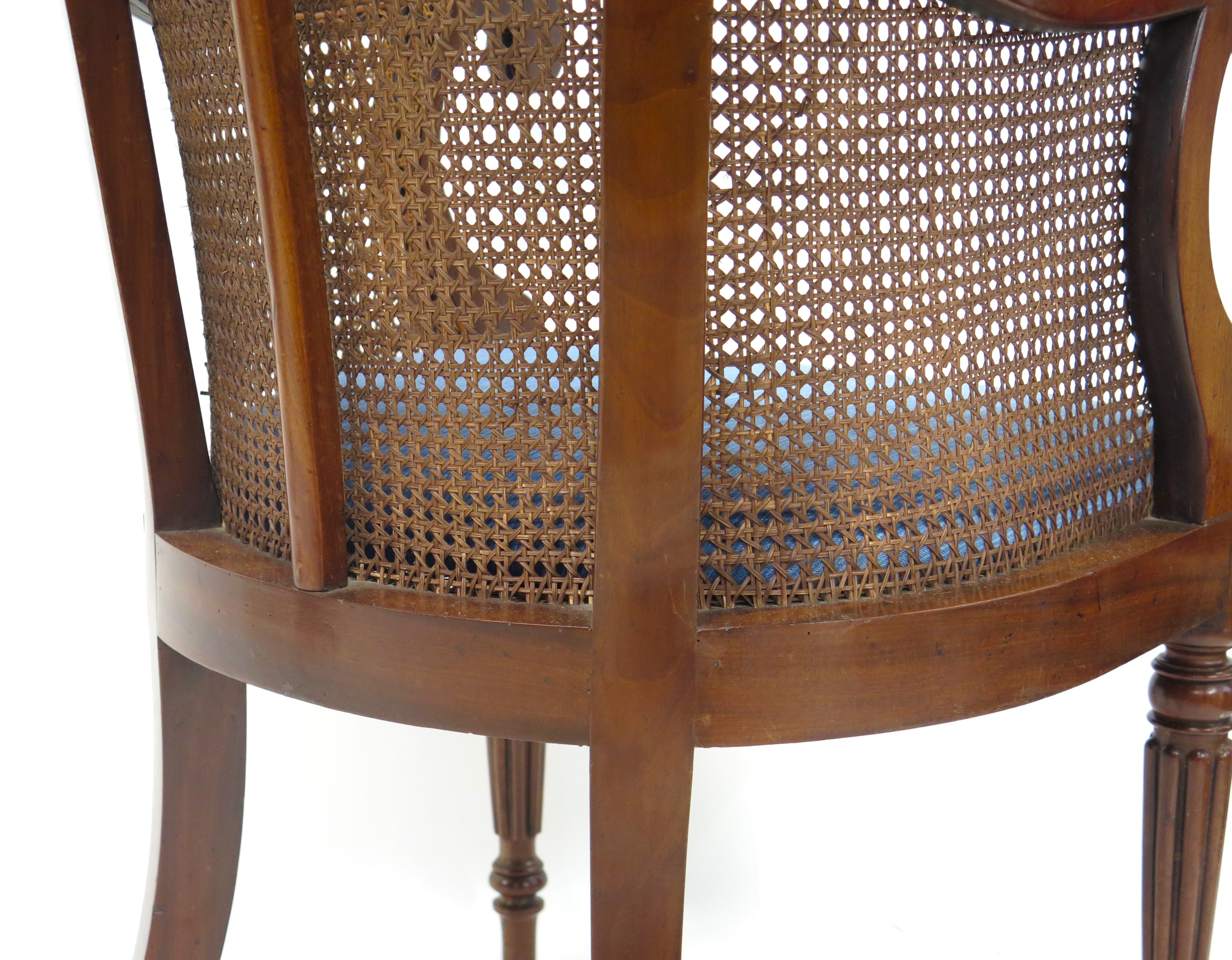 English Regency Mahogany Library Chair