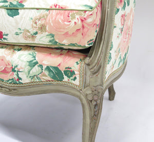 A Beautiful Louis XV Style Painted Bergere