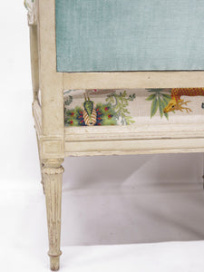 A Pair of Louis XVI Style Cream Colored Nicely Carved Fauteuils