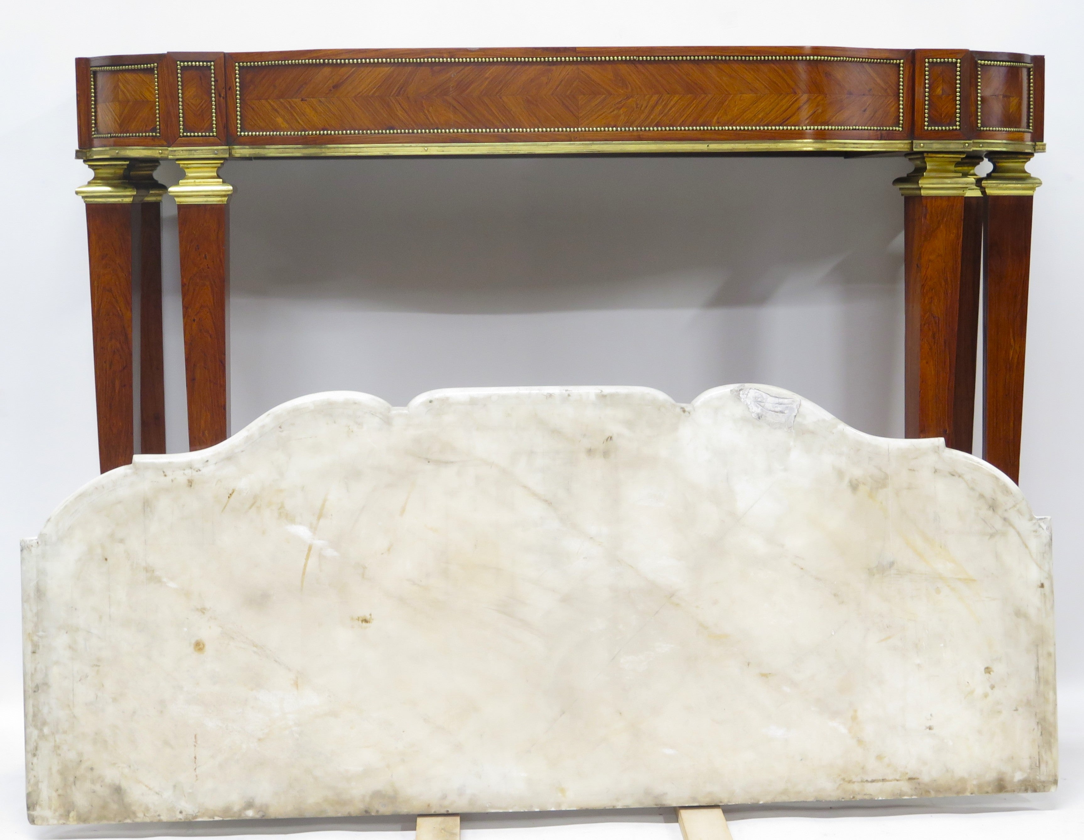 A 19th Century French Brass Mounted Console Table