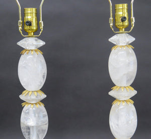 A Pair of Rock Crystal Lamps