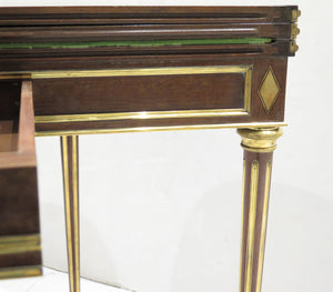 Louis XVI Flip Top Demilune Console / Supper / Card Table