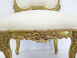 A Set of Six 19th Century Italian Giltwood Chairs