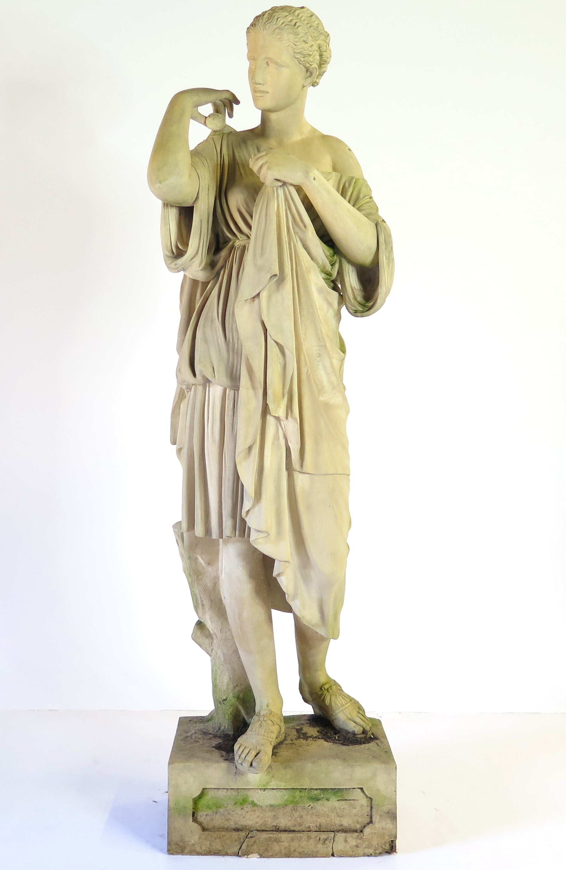 Diana de Gabies Terracotta Statue by Brault and Gilardoni, France