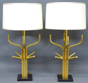 A Pair of Fine French Gilt Bronze Lamps