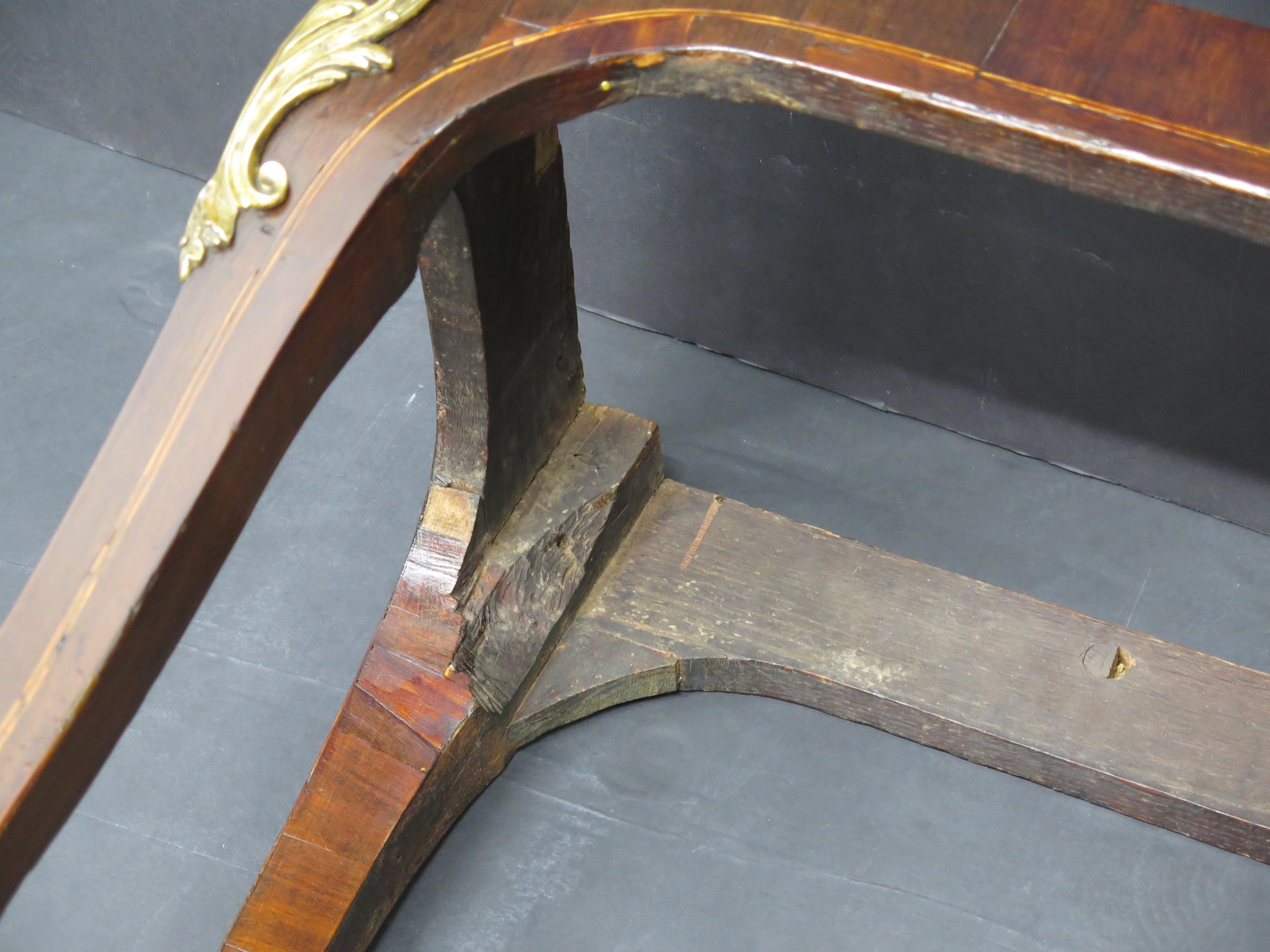 A Small Louis XV Marble Topped Console Table