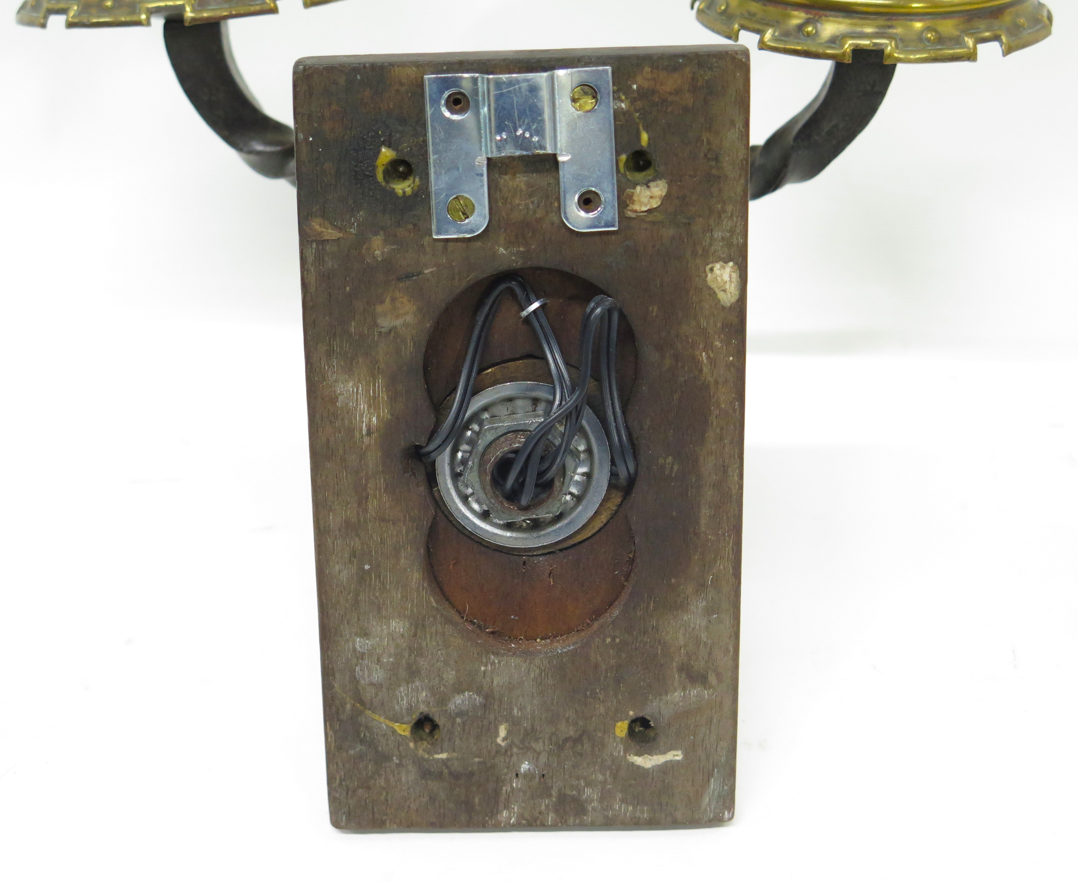 A Pair of Early 20th C. Hand Wrought Iron Two Light Sconces