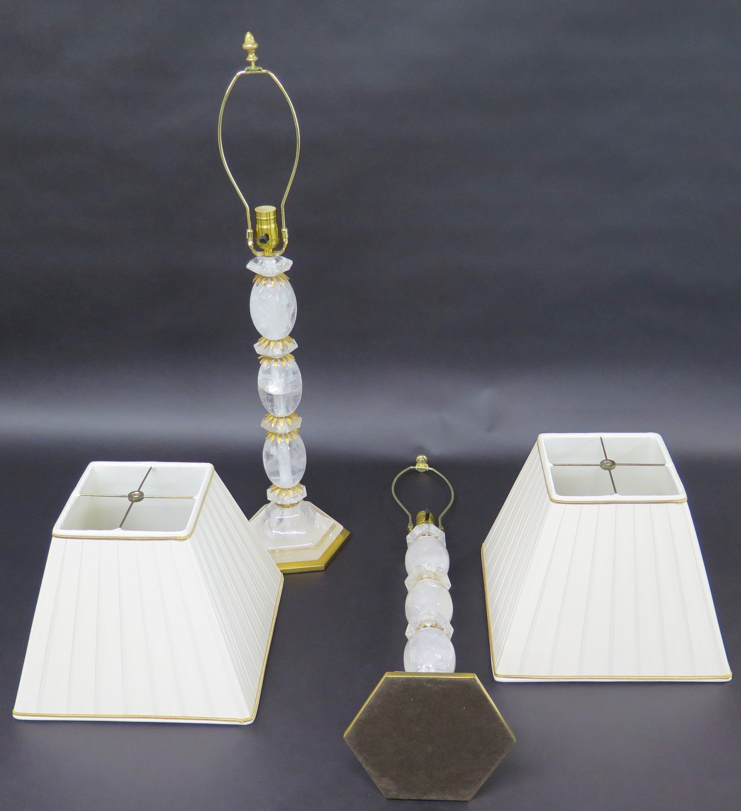 A Pair of Rock Crystal Lamps