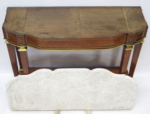 A 19th Century French Brass Mounted Console Table