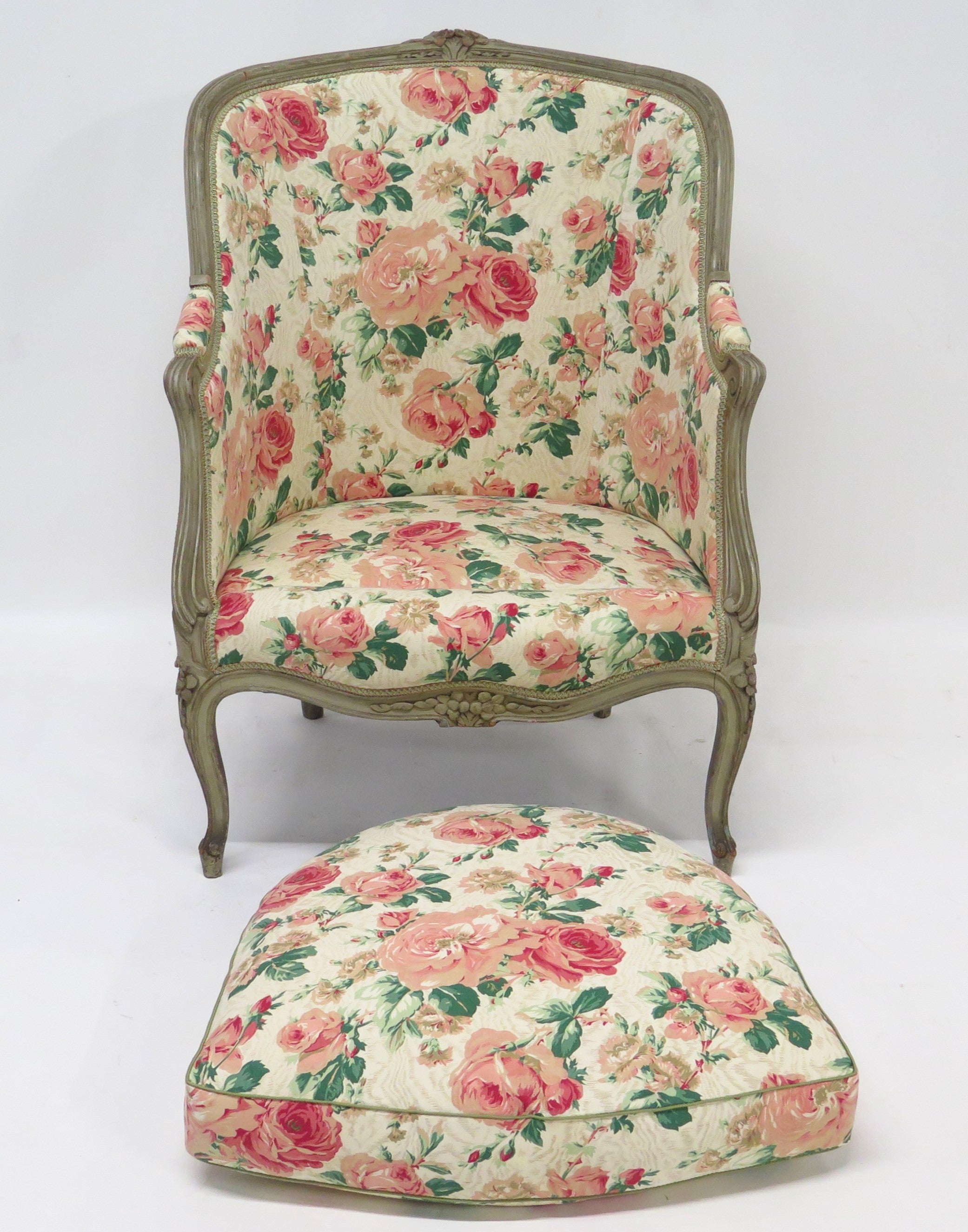 A Beautiful Louis XV Style Painted Bergere
