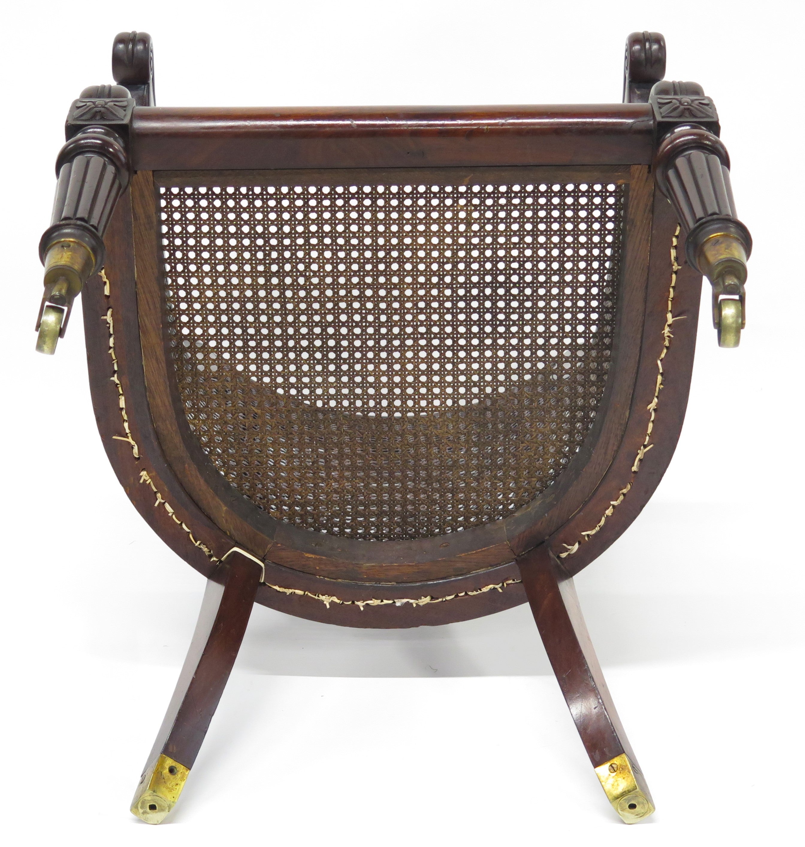 English Regency Caned Library Chair, possibly Gillows