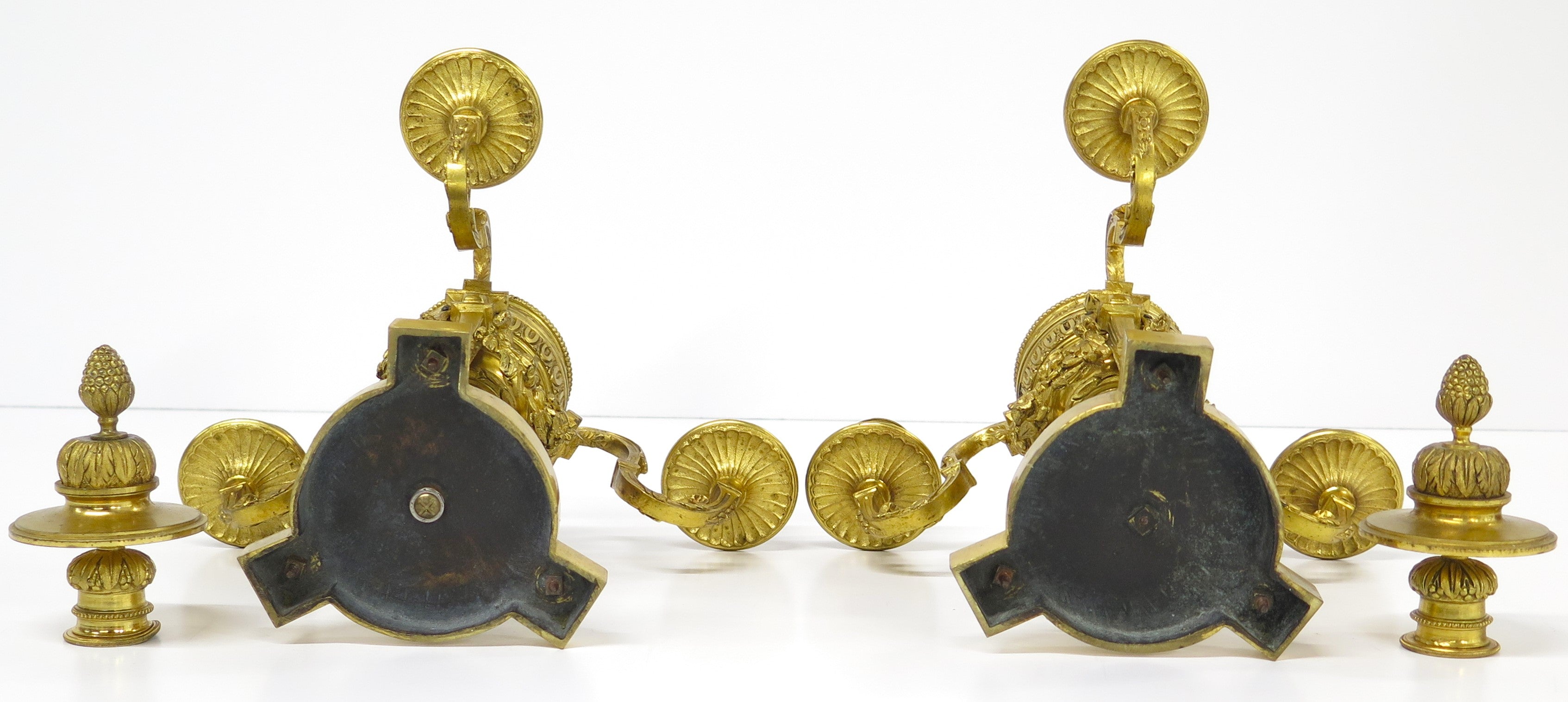 A Pair of Finely Cast and Chased Louis XVI Ormalu Four-Light Cassolette