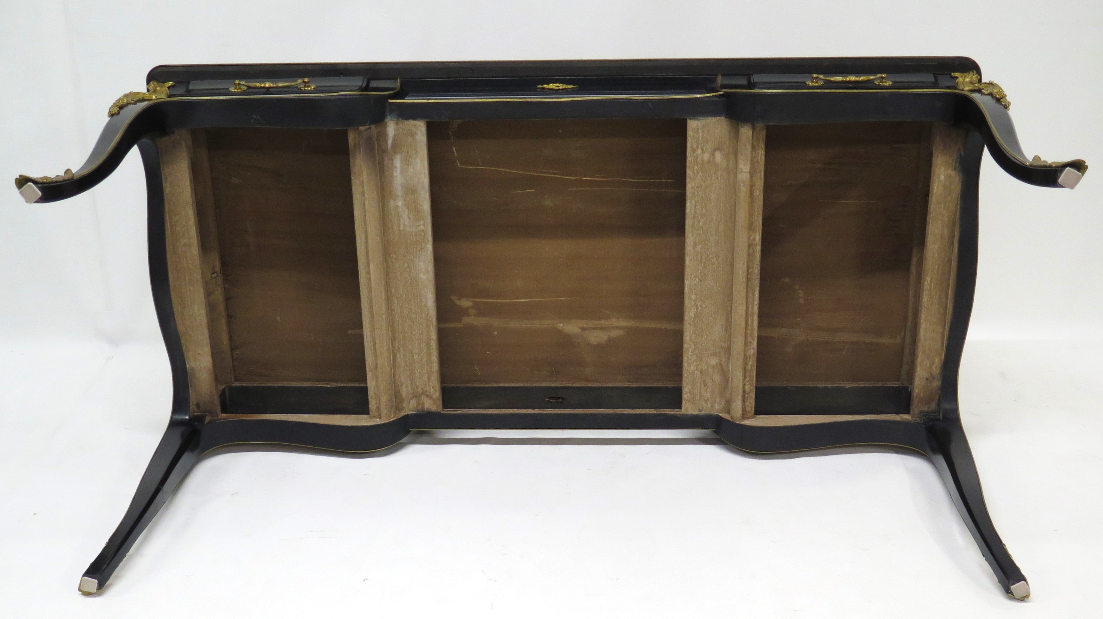 A Louis XV-Style Black Lacquer Bureau Plat / Writing Desk