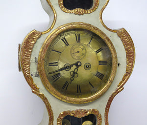 Baroque Paint and Parcel Gilt Longcase Clock