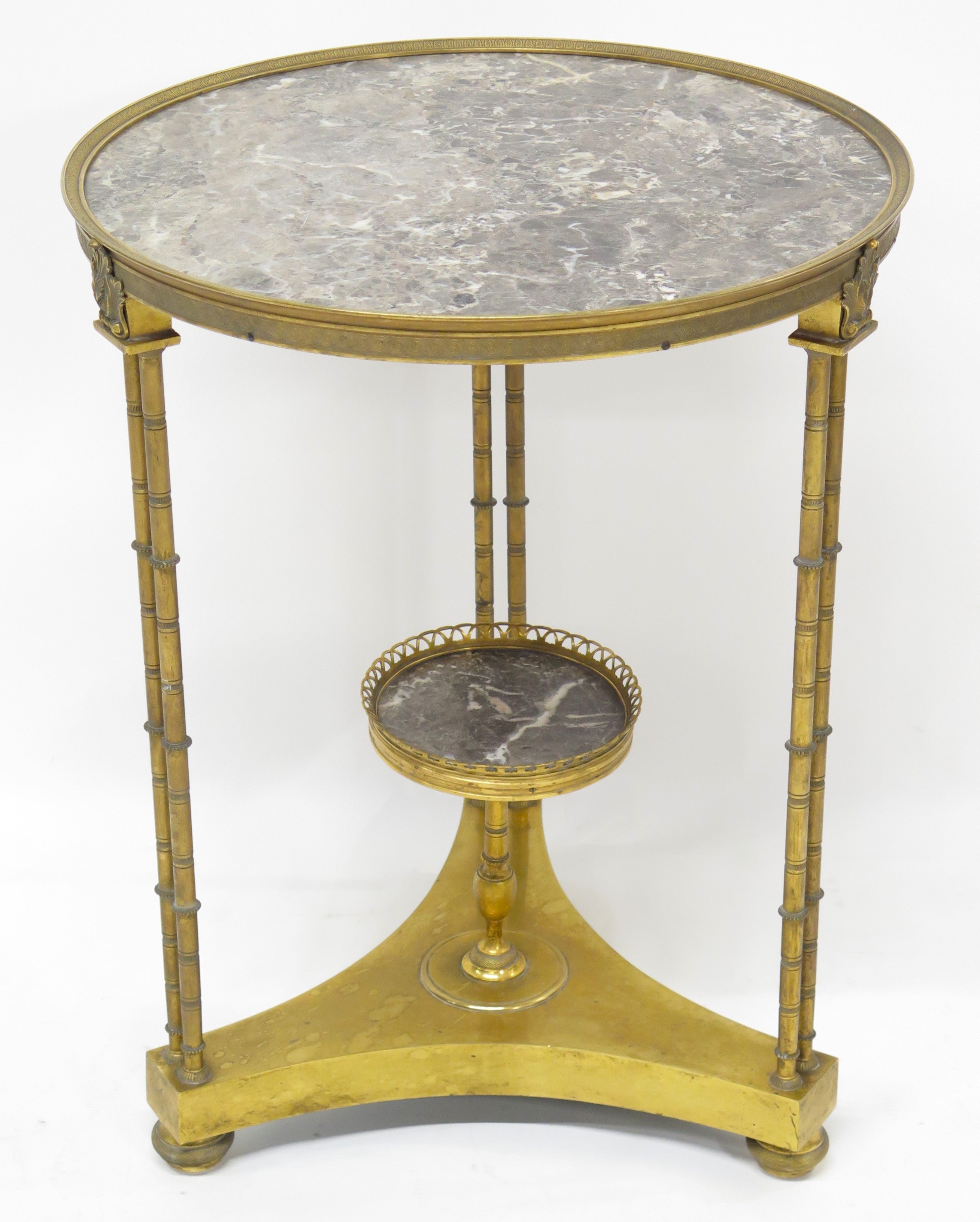 A Louis XVI Style Gilt Bronze Gueridon