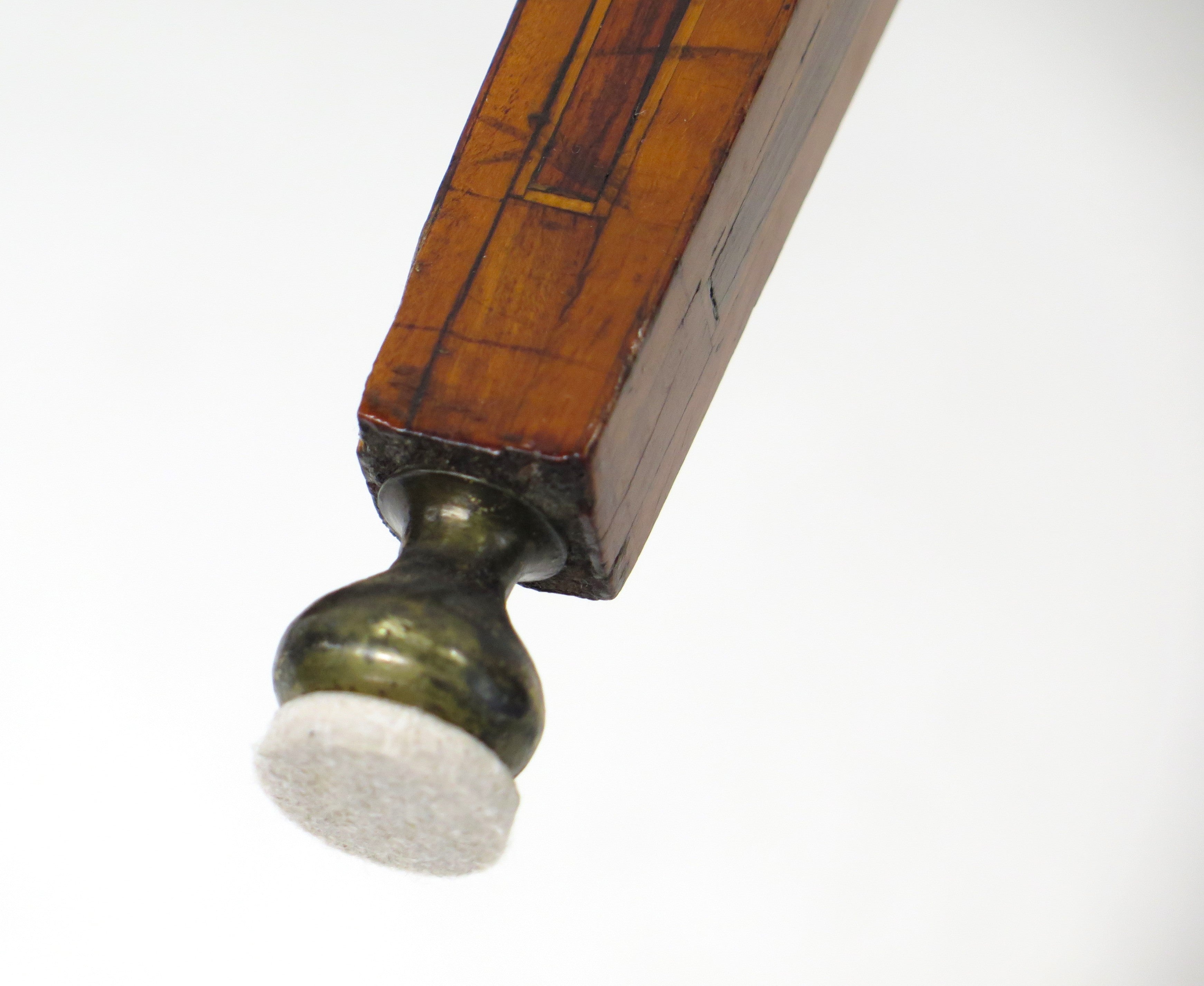A Late 18th / Early 19th Century Dutch Marquetry Inlaid Veneered Silver Table