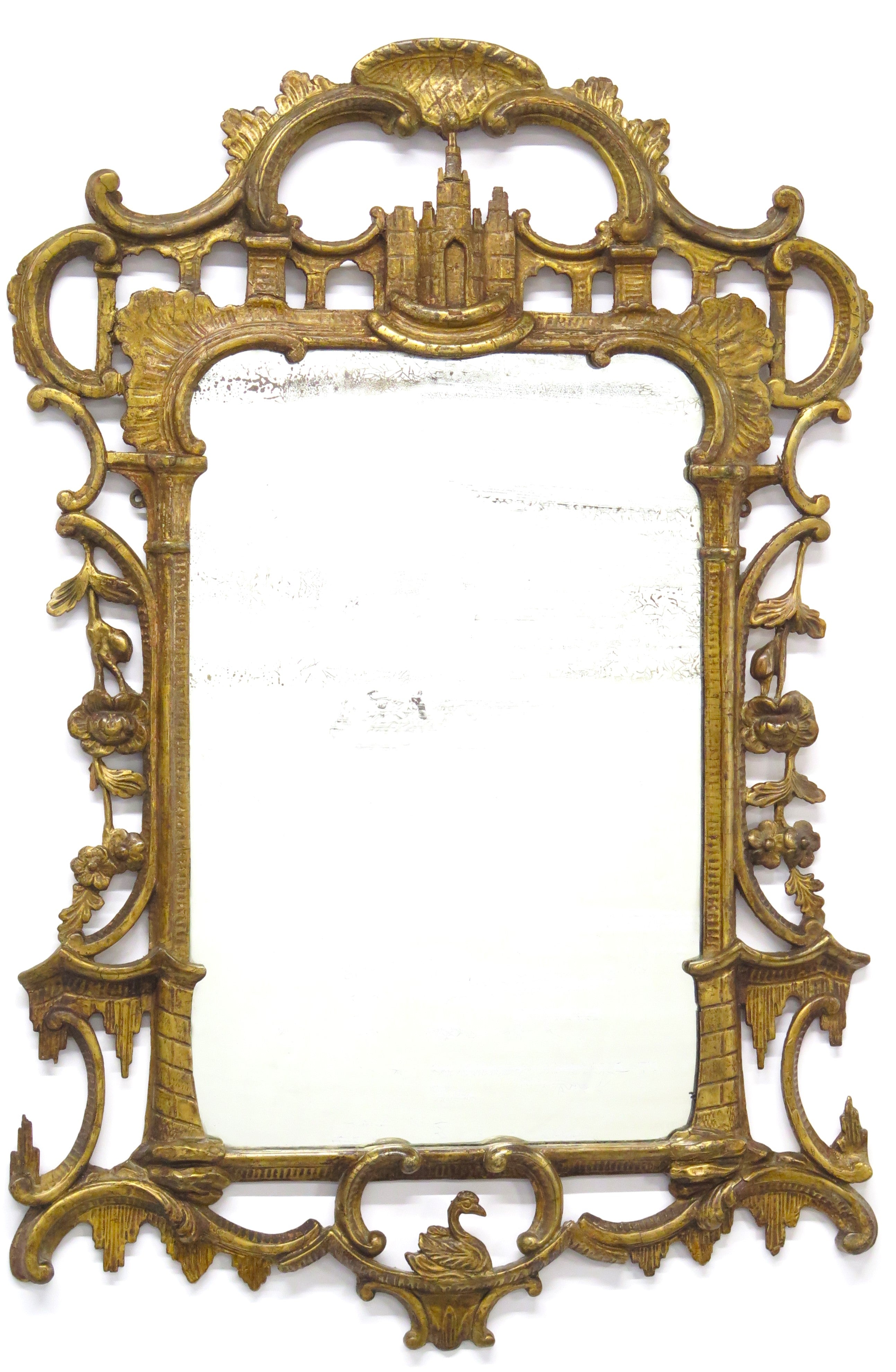 Mid-18th Century Irish Giltwood Wall Mirror