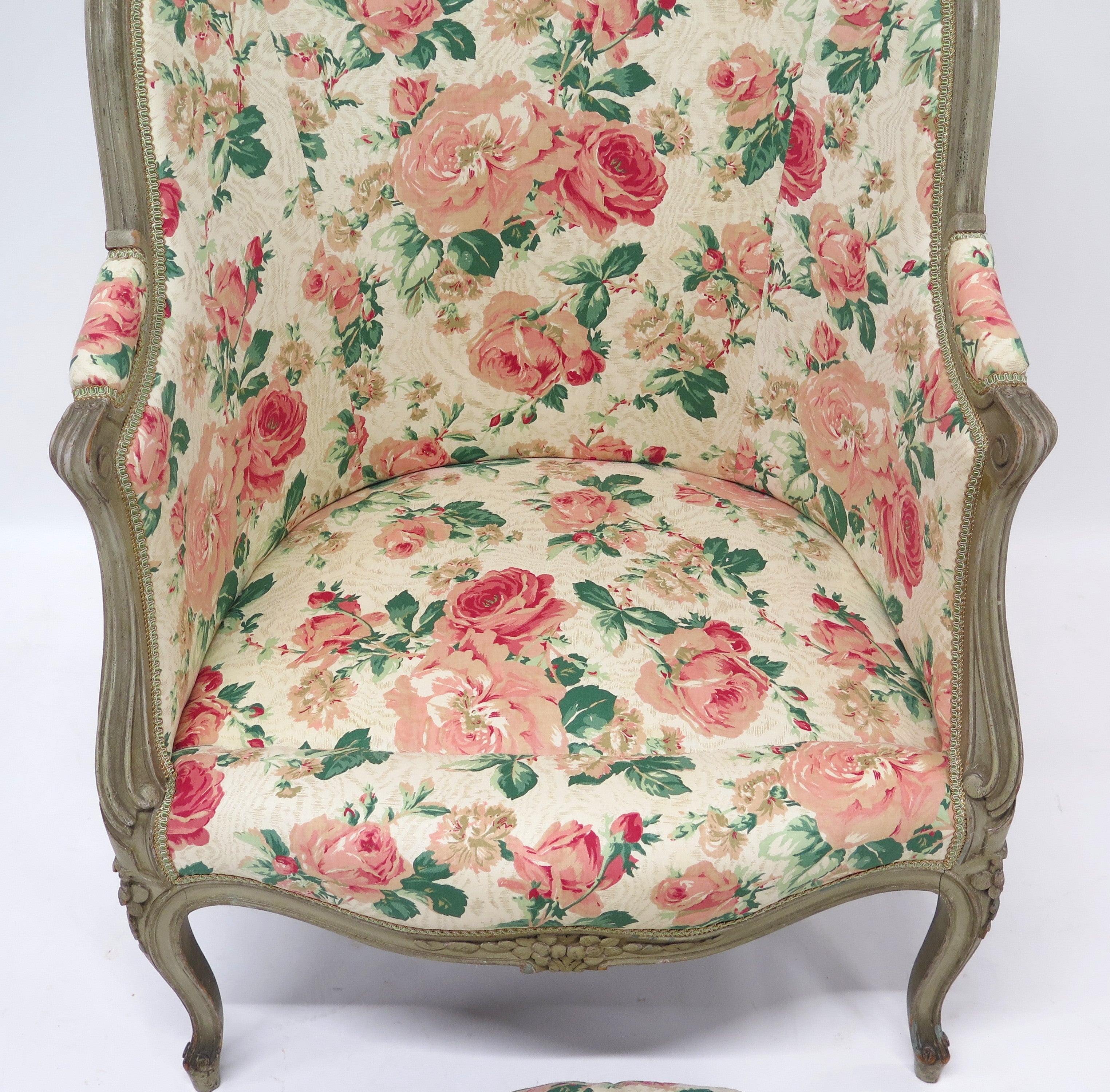 A Beautiful Louis XV Style Painted Bergere