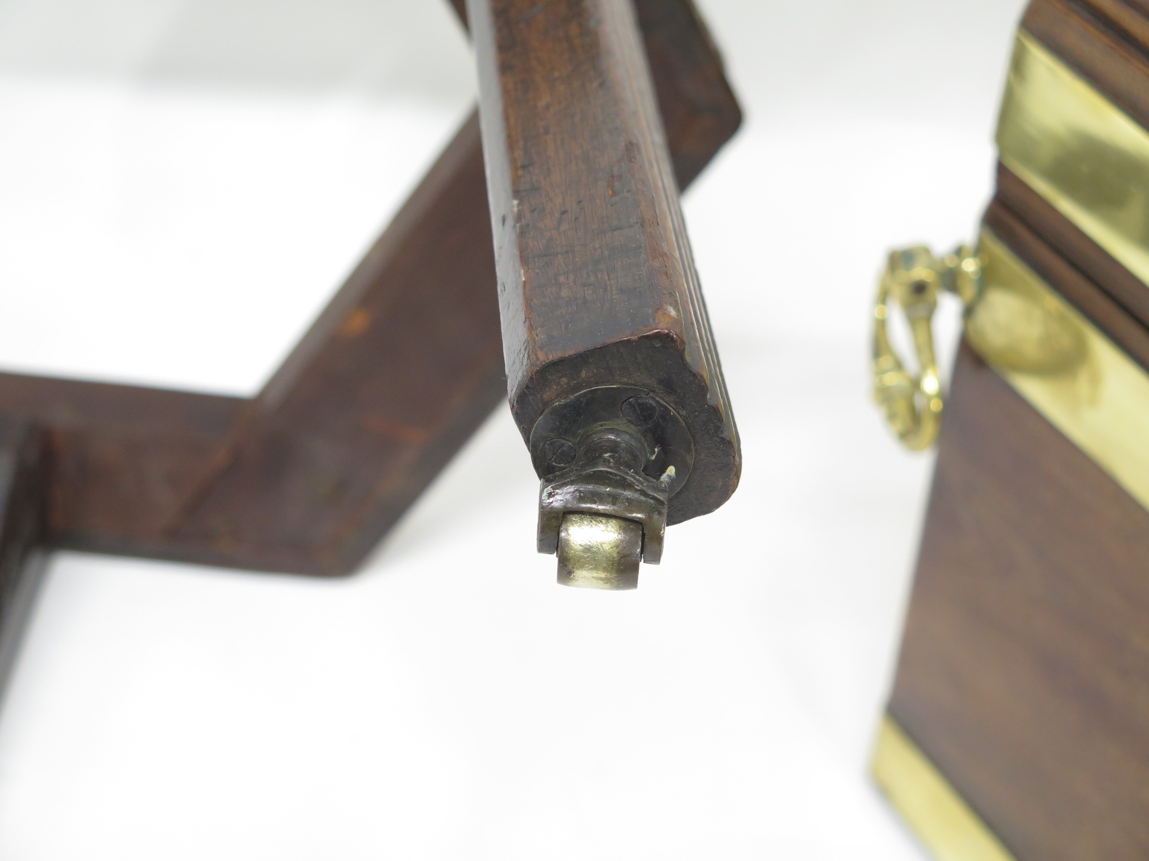 Georgian Mahogany Hexagonal Cellarette with Wide Brass Bands