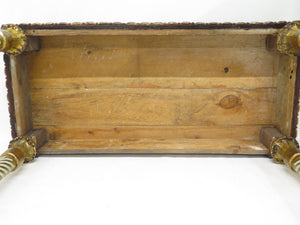 Neoclassic Style Painted Console Tables with Faux Marble Tops
